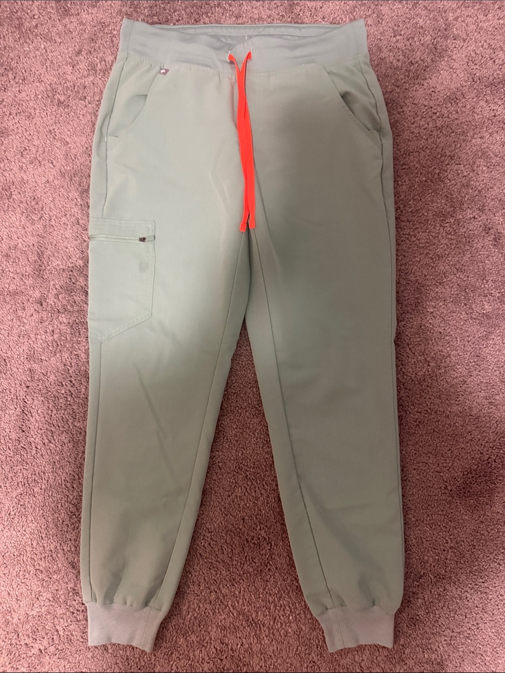 FIGS Sage Green Jogger Pants with Contrast Drawstring